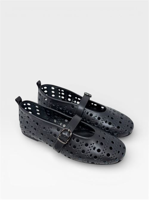 Ballerine Mary Jane Traforate Nere IL LACCIO | 8138LEATHERBLACK